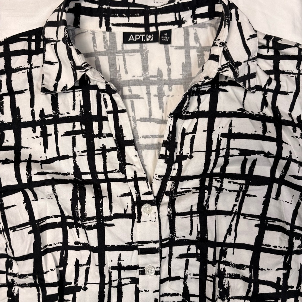 Y2K Abstract Button-Up Top - Picture 3 of 7